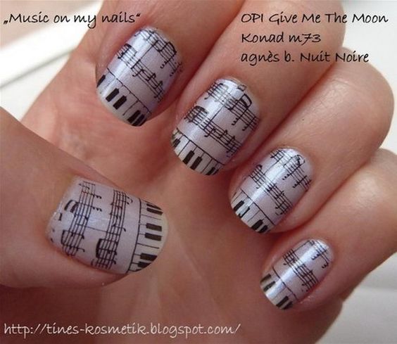 30 Pretty Newspaper Nail Art Designs