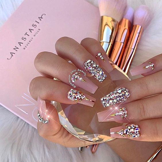 31 Awesome Diamond Nail Designs and Ideas