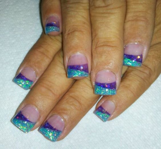 24 Amazing Purple and Teal Nail Designs