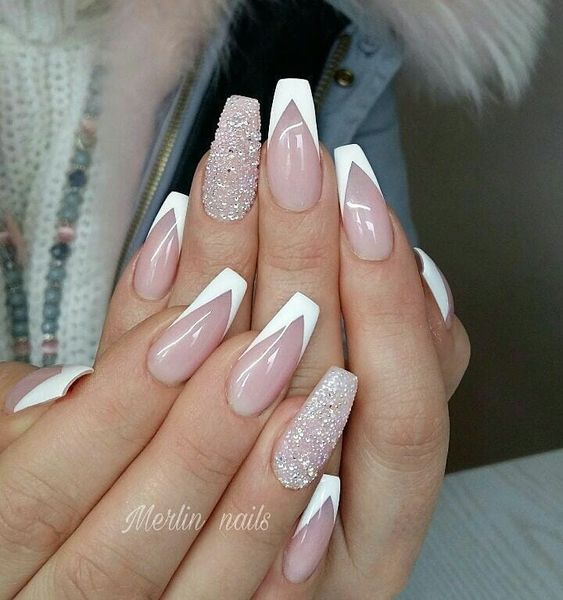 52 Luxury Coffin French Tip Nail Designs