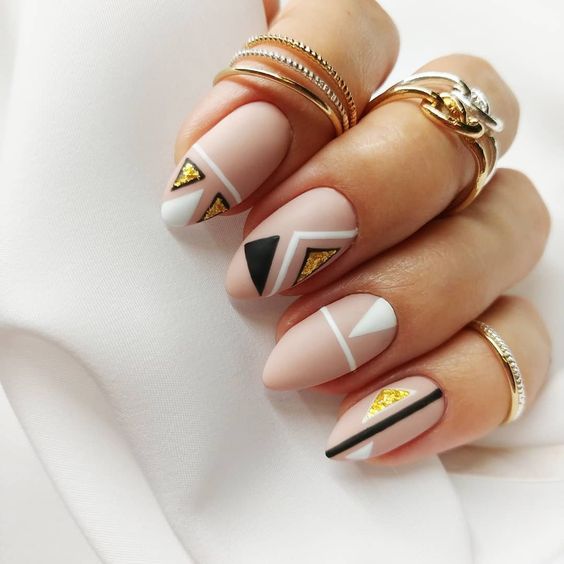 40 Stunning Geometric Nail Art Designs