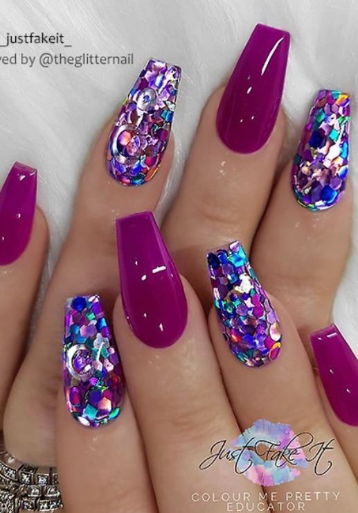 43 Fantastic Mardi Gras Nail Art Designs