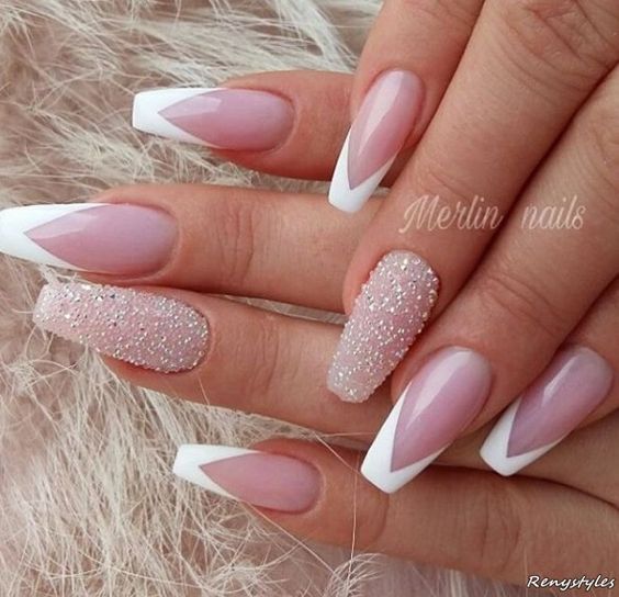 52 Luxury Coffin French Tip Nail Designs