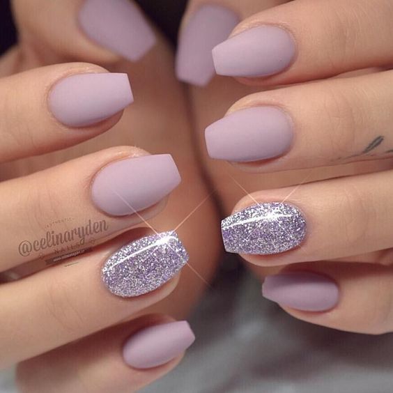 30 Stunning Pink Nails With Glitter Accent