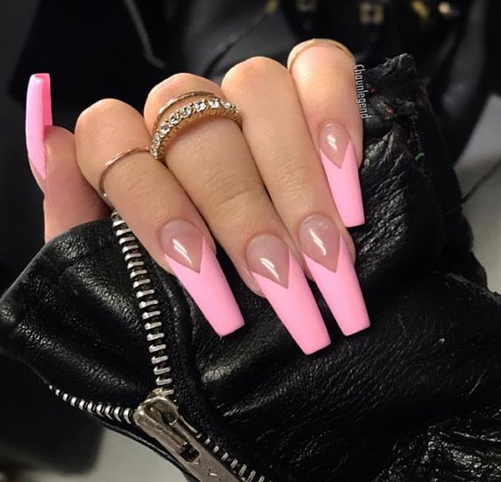 52 Luxury Coffin French Tip Nail Designs | Style VP | Page 15