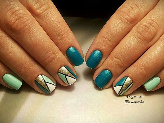 40 Stunning Geometric Nail Art Designs