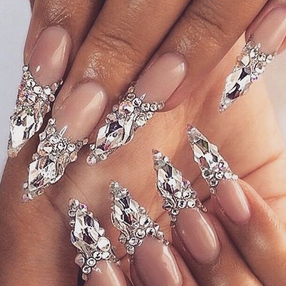 31 Awesome Diamond Nail Designs and Ideas