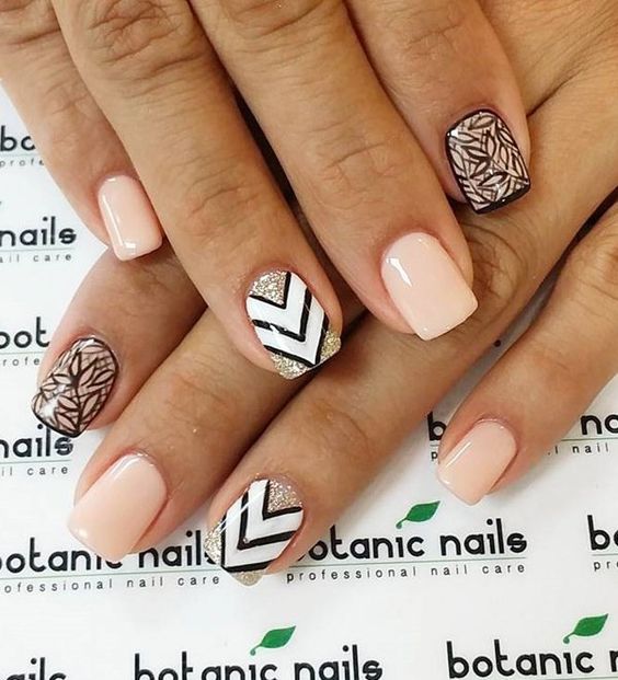 40 Stunning Geometric Nail Art Designs