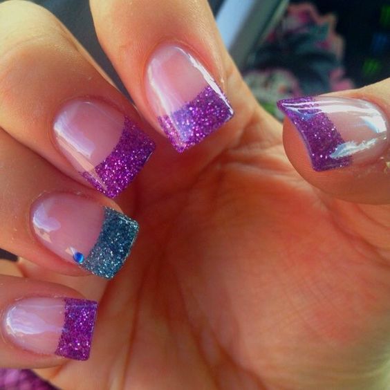 24 Amazing Purple and Teal Nail Designs