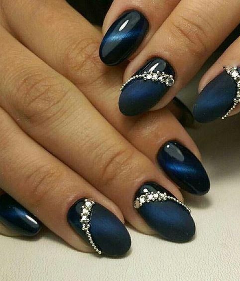 56 Elegant Rhinestone Nail Art Designs