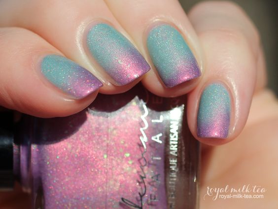 24 Amazing Purple and Teal Nail Designs