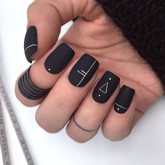 40 Stunning Geometric Nail Art Designs