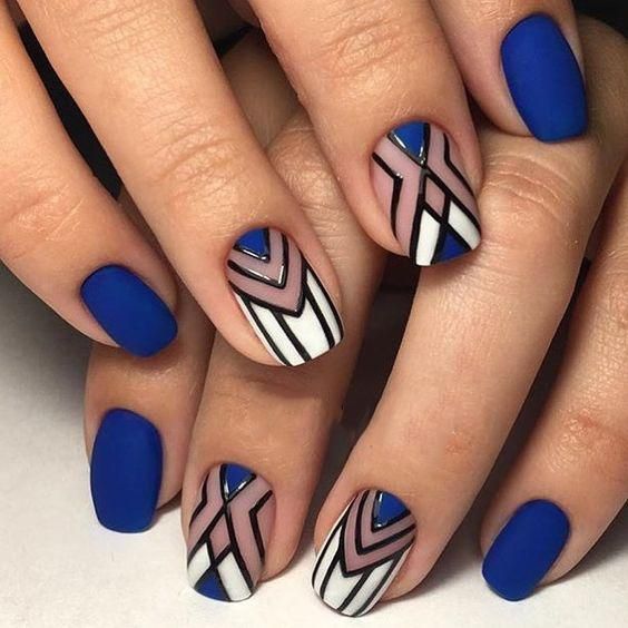 40 Stunning Geometric Nail Art Designs