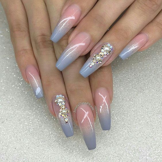 56 Elegant Rhinestone Nail Art Designs