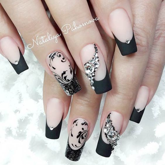 52 Luxury Coffin French Tip Nail Designs