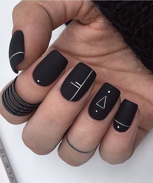 40 Stunning Geometric Nail Art Designs