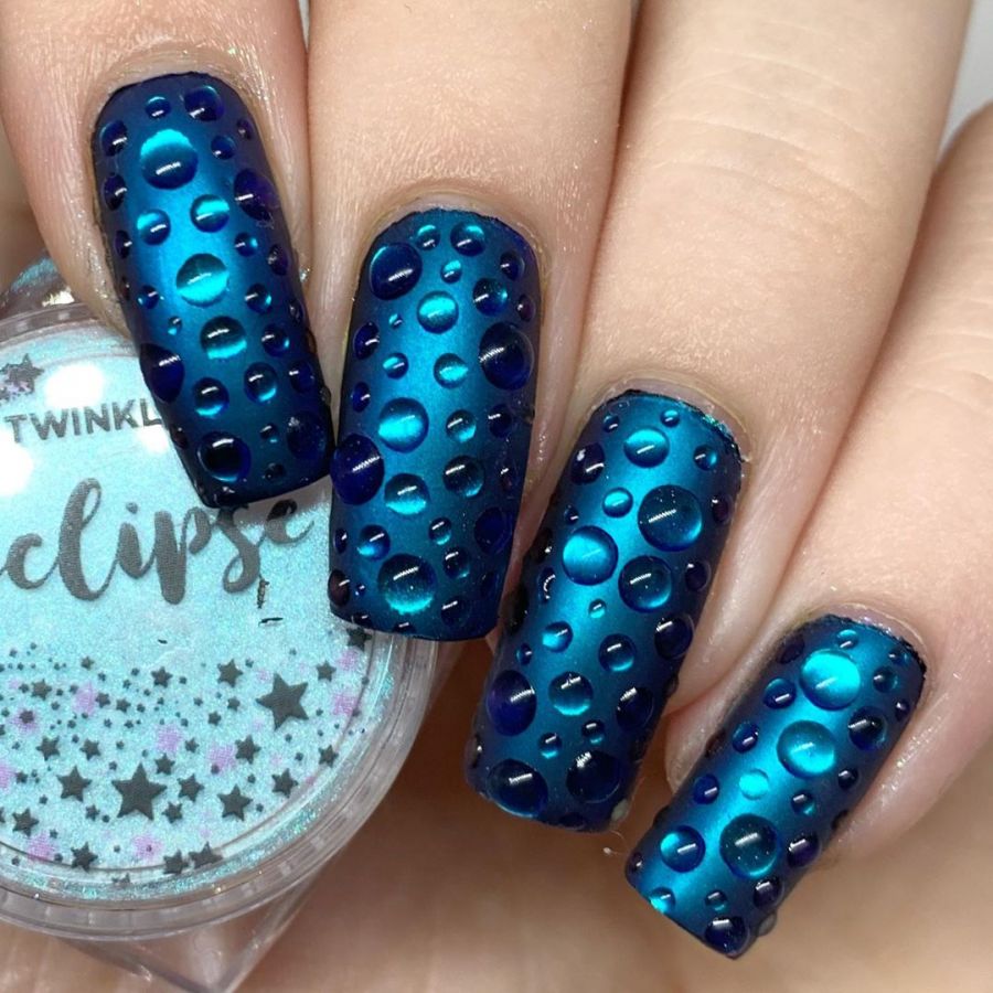 55 Awesome Water Drop Nail Art Designs and Ideas