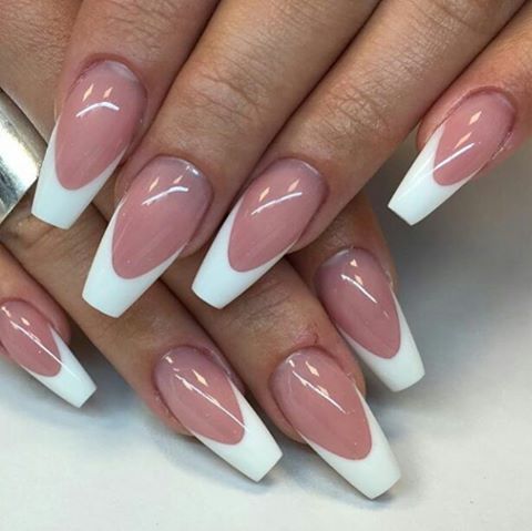 52 Luxury Coffin French Tip Nail Designs | Style VP | Page 24
