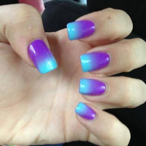 24 Amazing Purple and Teal Nail Designs