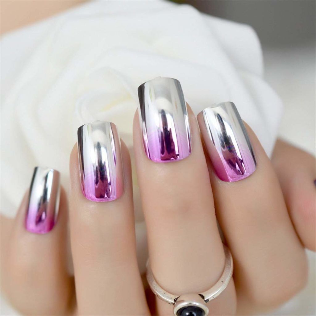 45 Trendy Metallic Nail Art Designs