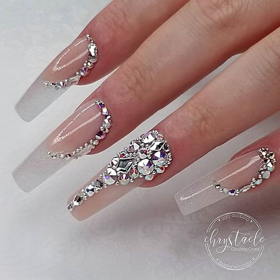 31 Awesome Diamond Nail Designs and Ideas