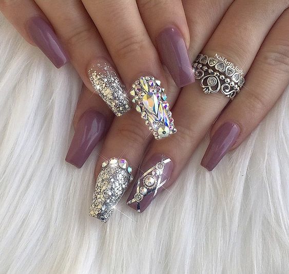 31 Awesome Diamond Nail Designs and Ideas