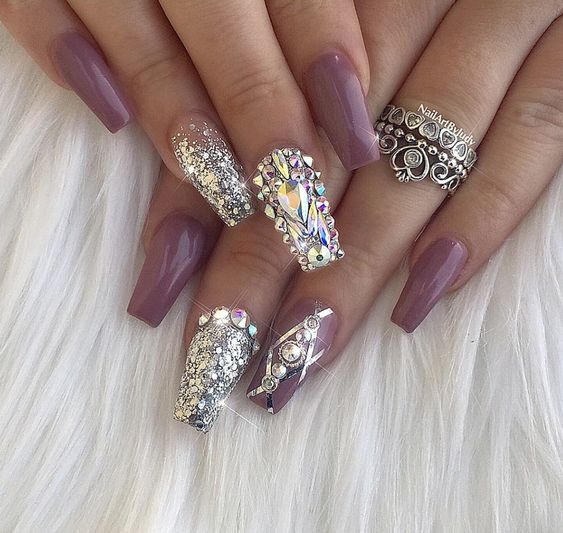 31 Awesome Diamond Nail Designs and Ideas