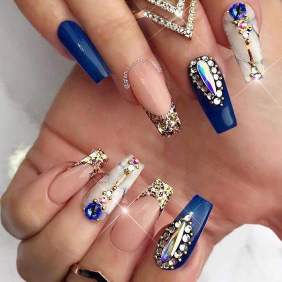 52 Luxury Coffin French Tip Nail Designs