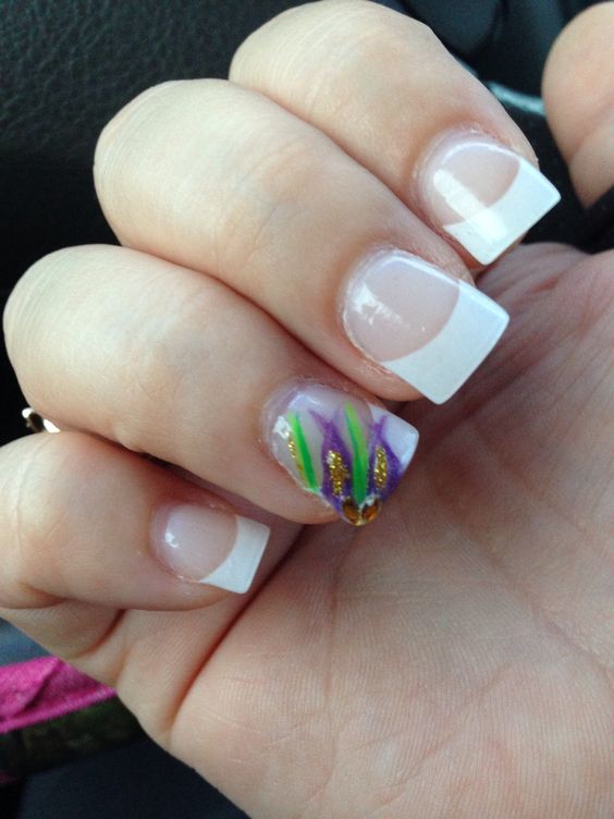 43 Fantastic Mardi Gras Nail Art Designs