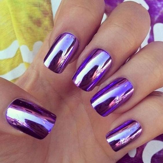 45 Trendy Metallic Nail Art Designs