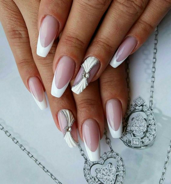 52 Luxury Coffin French Tip Nail Designs