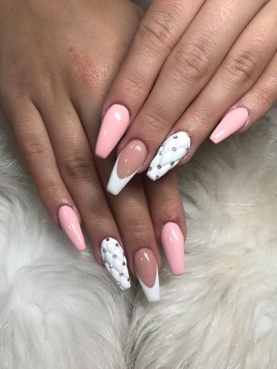 52 Luxury Coffin French Tip Nail Designs