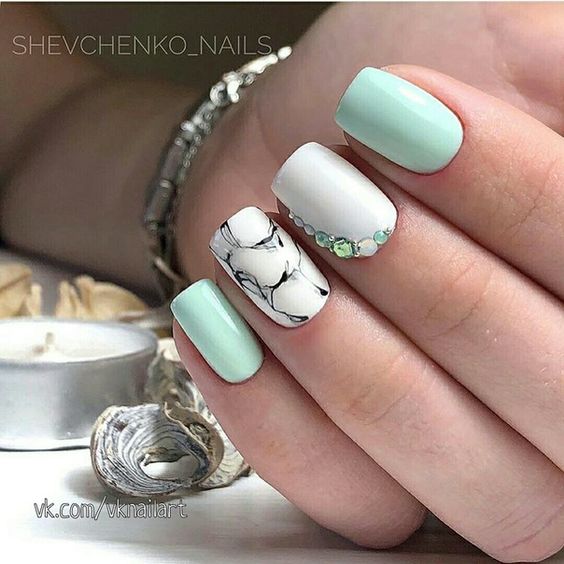 56 Elegant Rhinestone Nail Art Designs