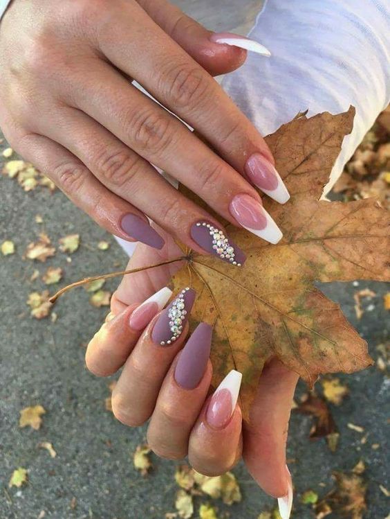 52 Luxury Coffin French Tip Nail Designs