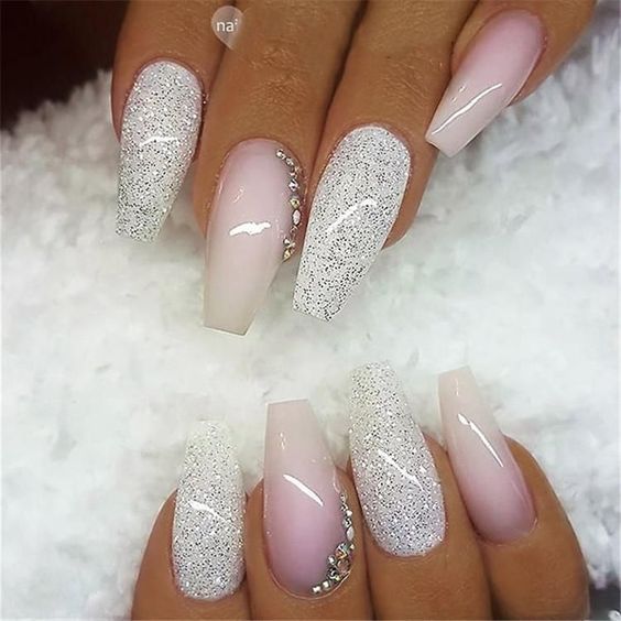 56 Elegant Rhinestone Nail Art Designs