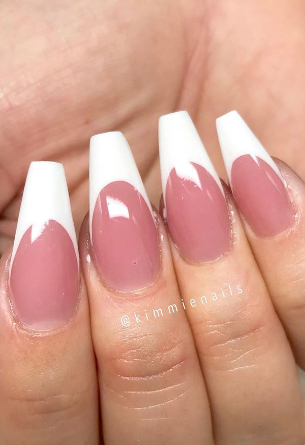 52 Luxury Coffin French Tip Nail Designs