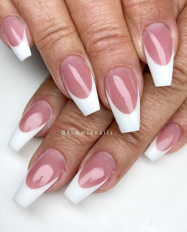 52 Luxury Coffin French Tip Nail Designs