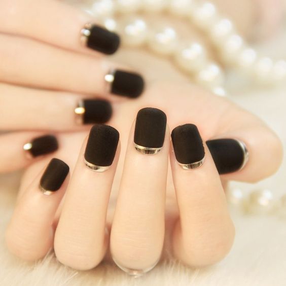 46 Awesome Reverse French Nail Designs