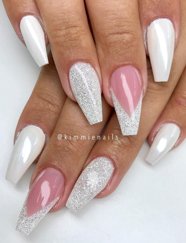 52 Luxury Coffin French Tip Nail Designs