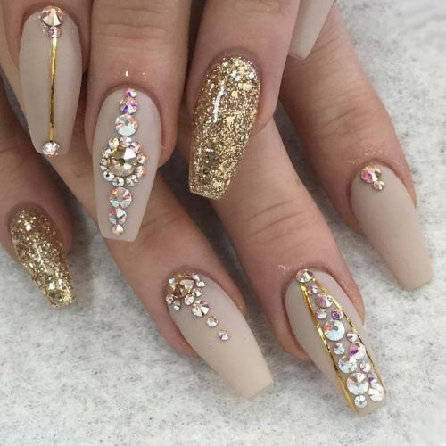 56 Elegant Rhinestone Nail Art Designs