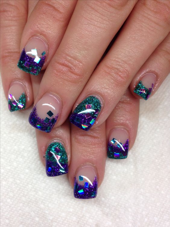 43 Fantastic Mardi Gras Nail Art Designs