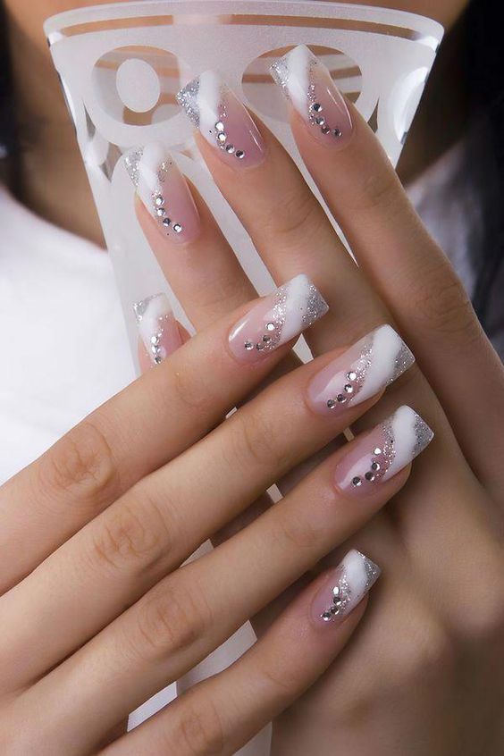 56 Elegant Rhinestone Nail Art Designs