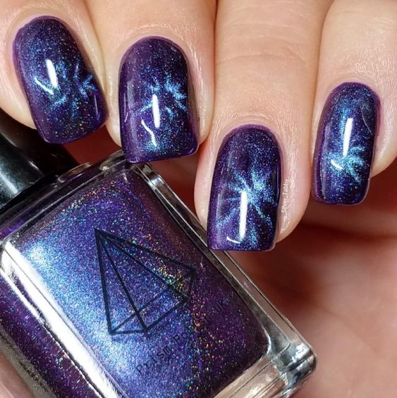 24 Amazing Purple and Teal Nail Designs