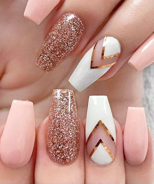 30 Stunning Pink Nails With Glitter Accent