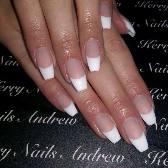 52 Luxury Coffin French Tip Nail Designs