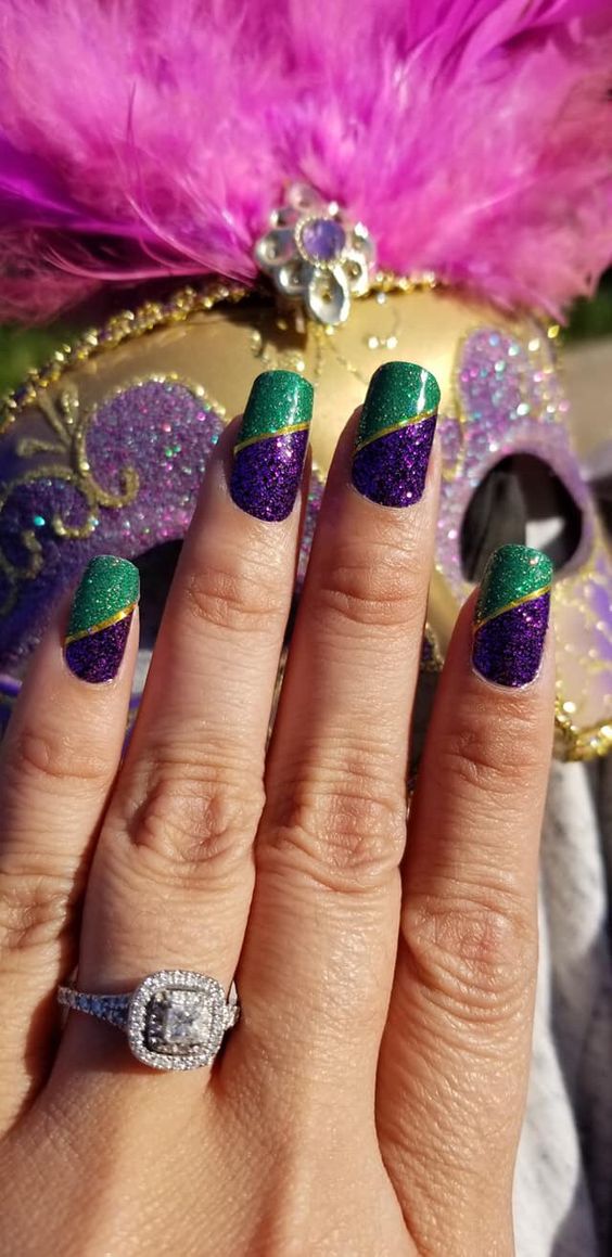 43 Fantastic Mardi Gras Nail Art Designs Style VP Page 8