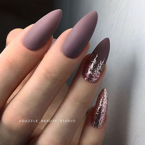 35 Elegant Mauve Color Nail Designs