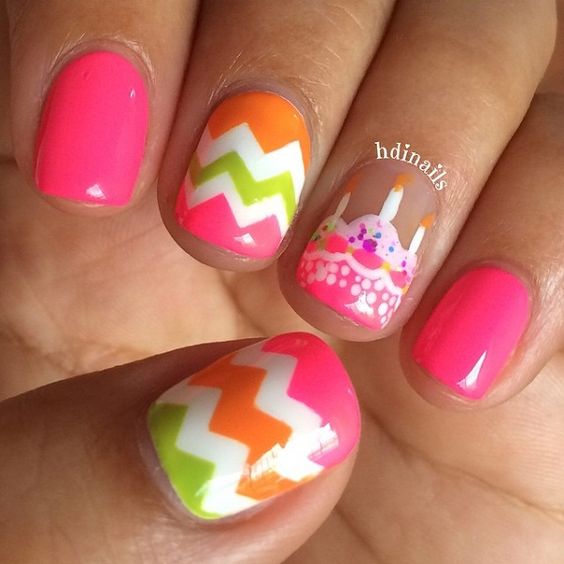 30 Awesome Cake Nail Art Designs