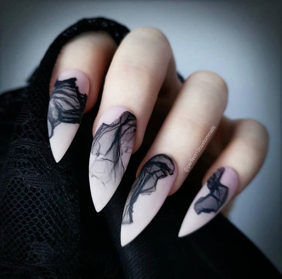 28 Smoke Nail Art Designs and Ideas