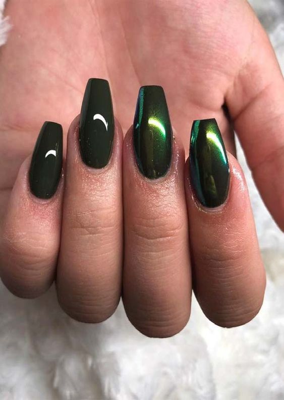 38 Trendy Army Green Nail Designs